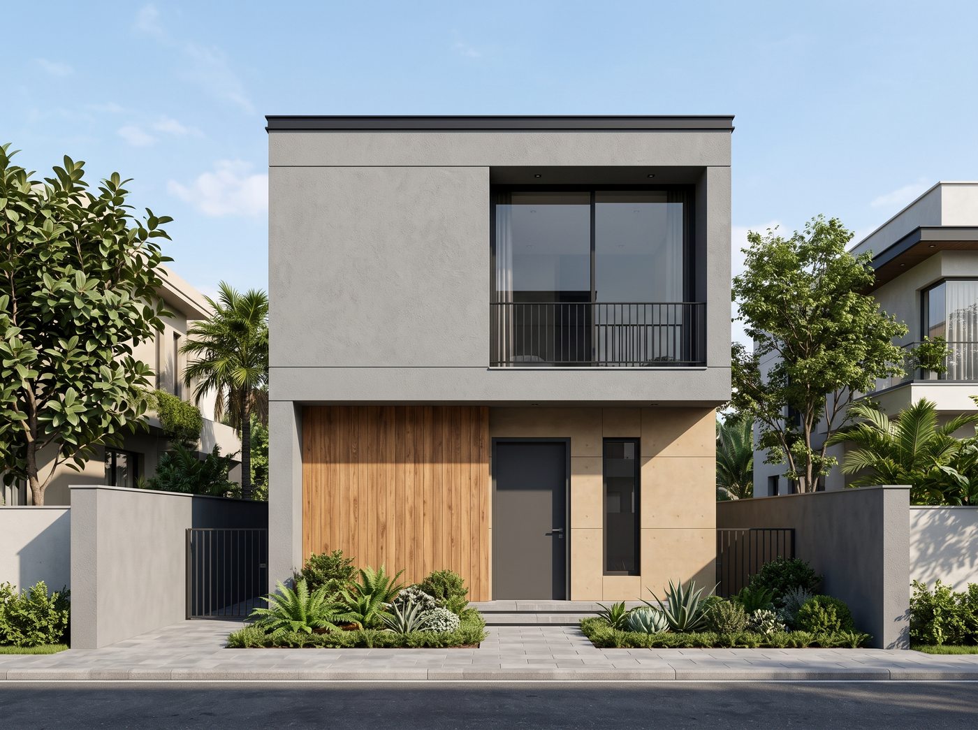 Minimalist house front elevation in DHA Lahore — Abdul's Venture, DHA Lahore